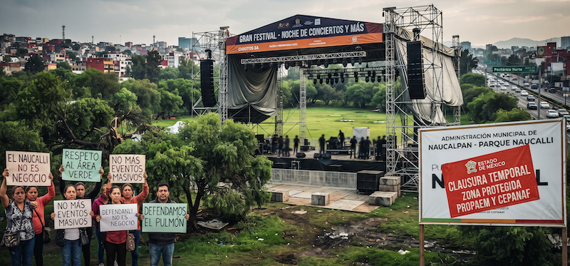 EL PARQUE NAUCALLI: DE PULMÓN VERDE A SALÓN DE FIESTAS Y NEGOCIO DE TERCEROS