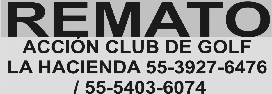 REMATO ACCION CLUB DE GOLF LA HACIENDA 55-3927-6476 / 55-5403-6074  PERIODICO ECOS