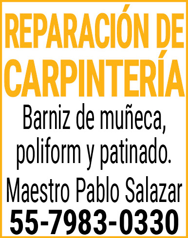 REPARACION DE CARPINTERIA Barniz,de,muñeca,poliform,y,patinado. Maestro,Pablo,Salazar55-7983-0330
