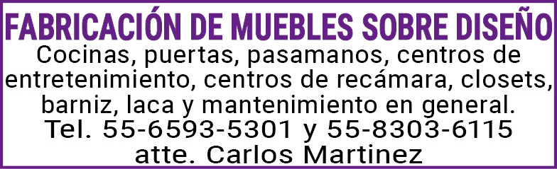 FABRICACION DE MUEBLES SOBRE DISEÑOCocinas,puertas,pasamanos,centros,de,entretenimiento, centros,de,recamara,closets,barniz,laca,y,mantenimiento,en,general. Tel.,55-6593-5301,y,55-8303-6115,atte.,Carlos,Martinez