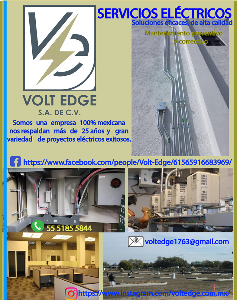 SERVICIOS,ELECTRICOSSoluciones,eficaces,de,alta,calidadMantenimiento,preventivo,y,correctivoVOLT,EDGE55-5185-5844
