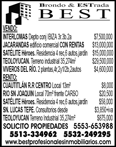 Brondo,&,ESTrada,BEST 55-5365-3988,5513-334962, 5532-249295