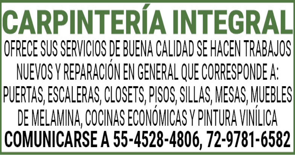 Carpinteria integralofrece sus servicios de buena calidad se…