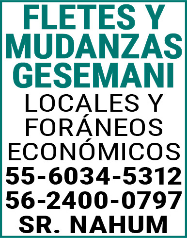 Fletes y mudanzas gesemanilocales y foraneos…