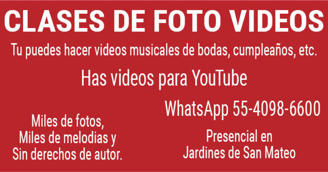 CLASES DE FOTO VIDEOSTu puedes hacer videos musicales de…