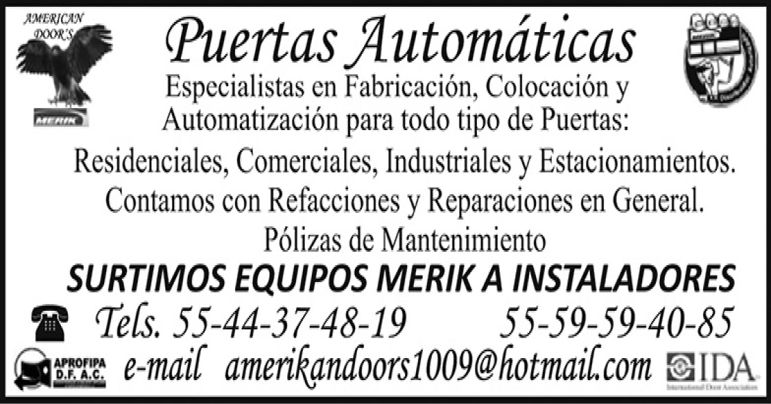 Puertas automaticas amerikan doors55-4437-4819 / 55-5959-4085