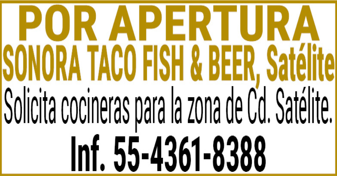 POR APERTURASONORA TACO FISH & BEER Satélite Solicita…