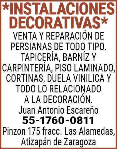 *instalaciones decorativas*venta y reparacion de persianas de…