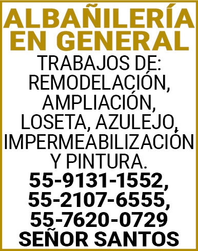 Albañileria en generaltrabajos de: Remodelacion ampliacion…
