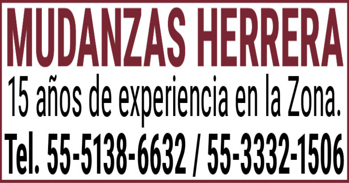 MUDANZAS HERRERA15 años de experiencia en la Zona.Tel…