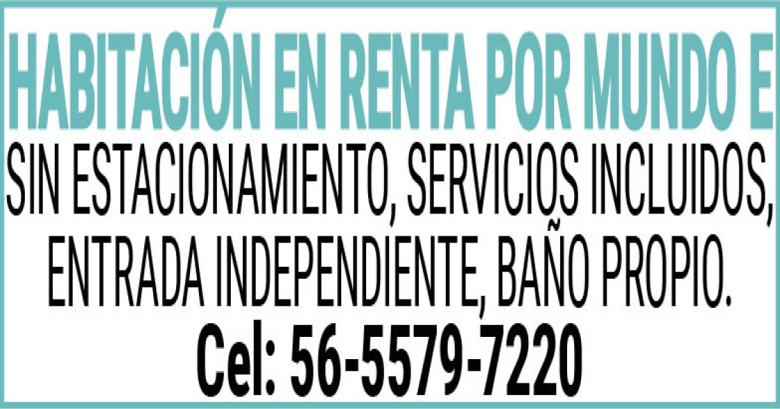 Habitacion en renta por mundo esin estacionamiento servicios…