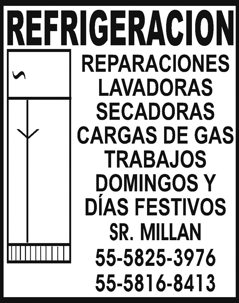 Refrigeración 58253976 sr. Millan.